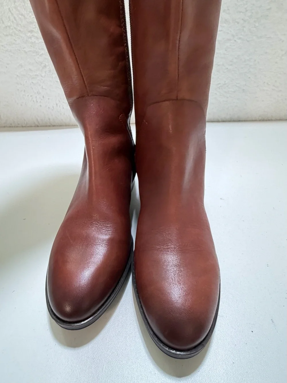 Vince Camuto Bendra Brown Leather Over the Knee Riding Boots Size 6.5